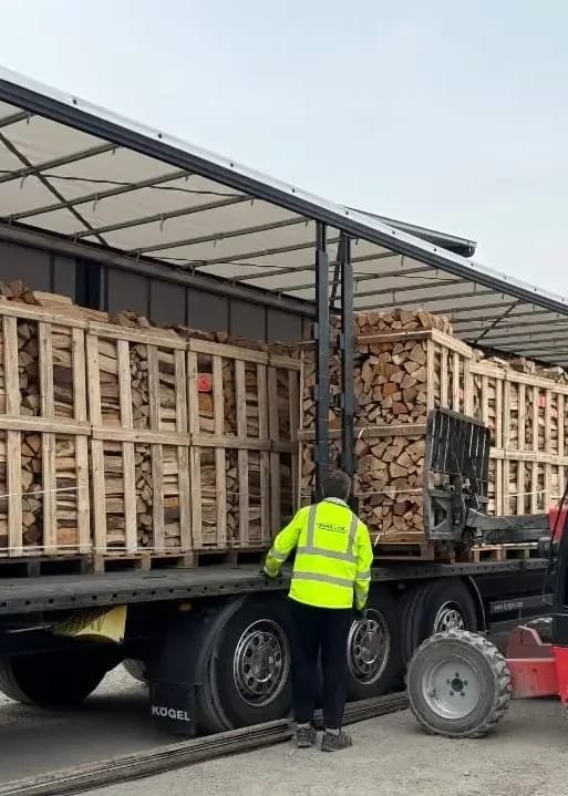 Buche LKW Ladung Brennholz